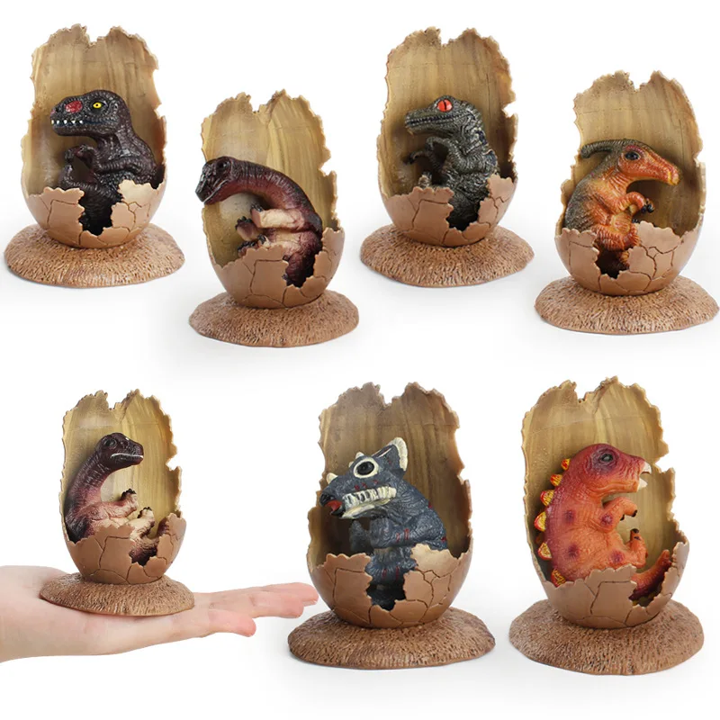 

Hatching Dinosaur Egg T-Rex Triangular Lontium Raptors Solid Dinosaur Garage Kit Dinosaur Egg Model