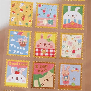 

Gold Stamp Edge Sticker Set Diary Sticker Children's Decorative Sticker 6 Into The Style Of Random Distribution.