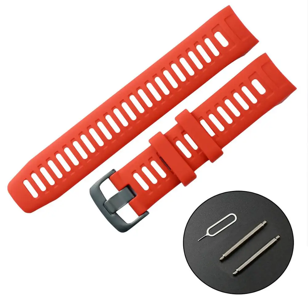 red Ремешок Instinct, мягкий силиконовый ремешок для часов подходит для Garmin INSTINCT Sports gps Smart Watch Tools - Цвет ремешка: red