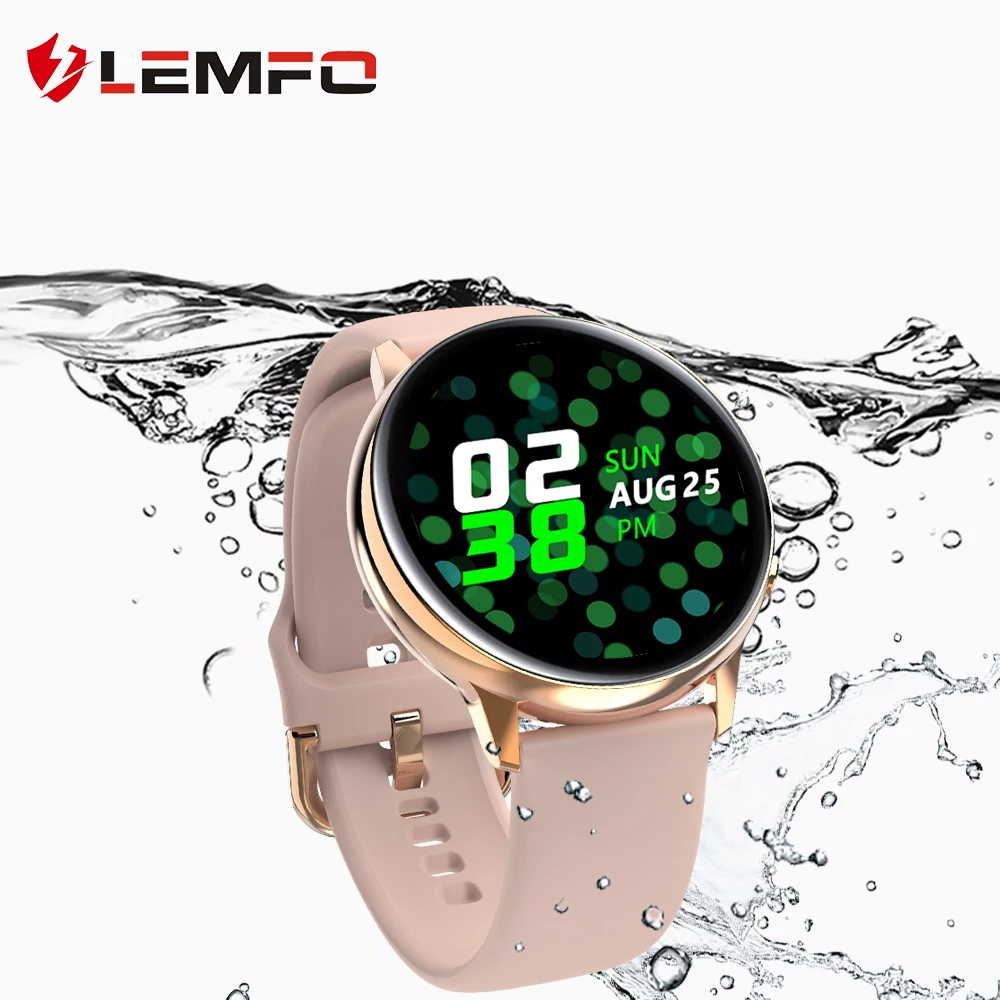 Смарт часы LEMFO SG2 мужские/женские с круглым сенсорным экраном 390*390 HD ЭКГ + ФПГ