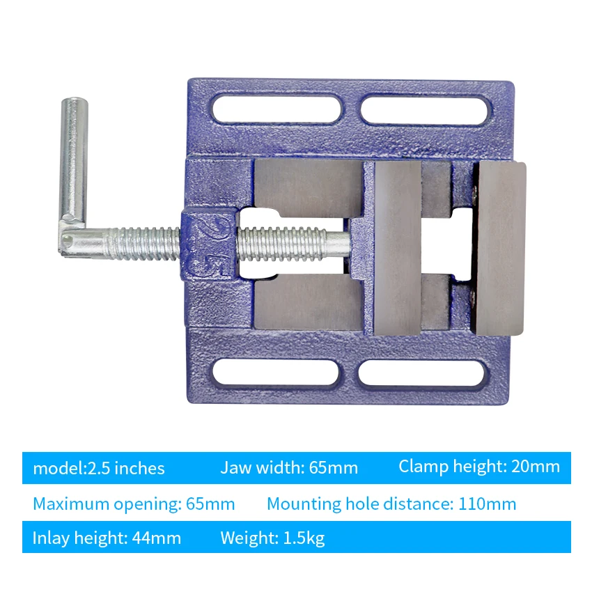 

Industrial Heavy Duty 2.5 Inch Drill Press Vise Milling Drilling Clamp Machine Vise Tool Workshop Tool Machine Tools Accessories