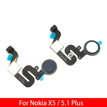 

5 Pcs/Lot Home Button FingerPrint Touch ID Sensor Flex Cable Ribbon Replacement Parts For Nokia 5.1 Plus / X5 TA-1109 5.86
