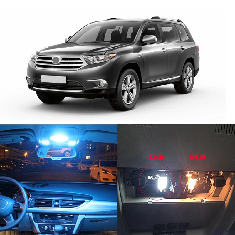 12 шт. Светодиодная лампа-T10 лампочки Canbus белый Подсветка салона комплект для Toyota