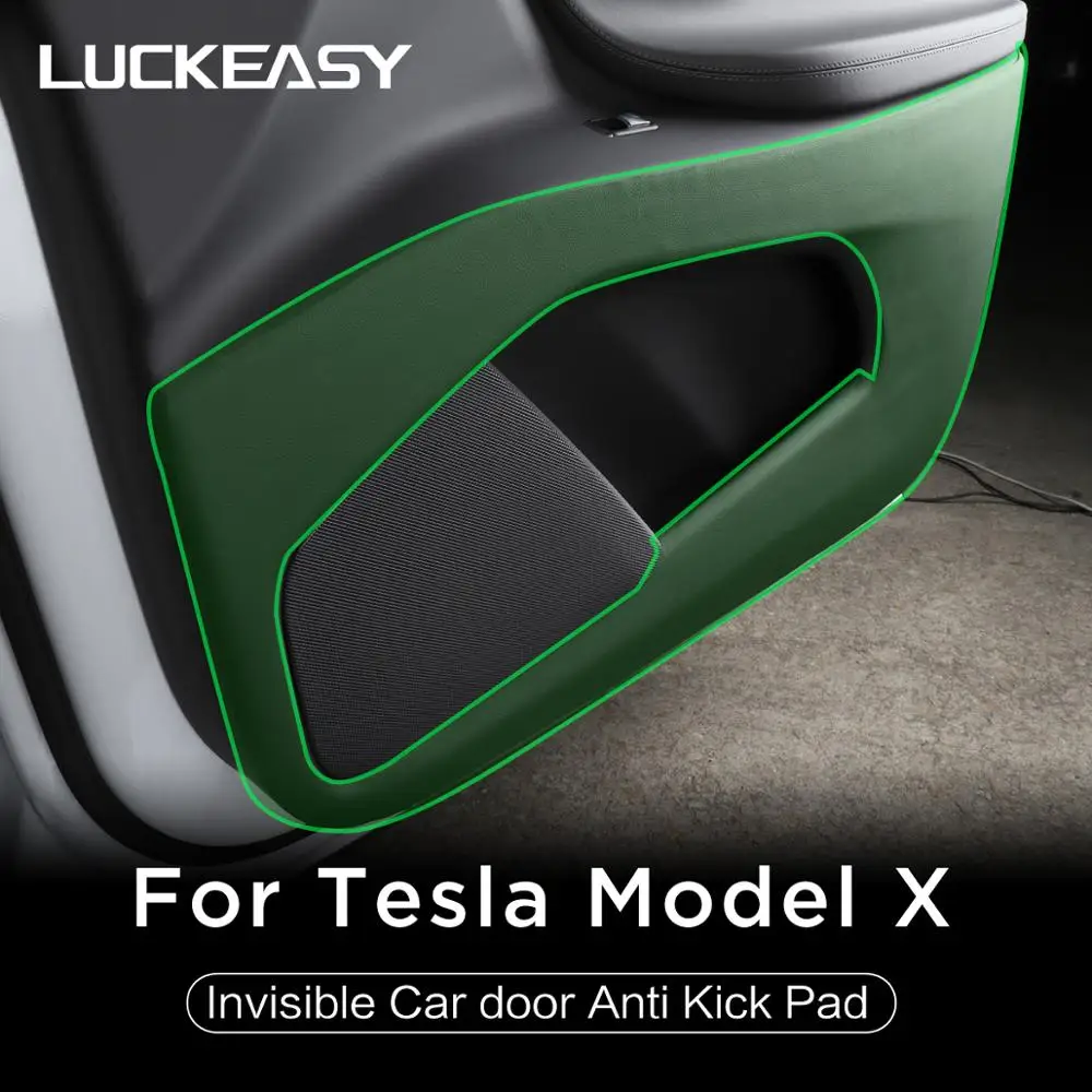 LUCKEASY for Tesla Model X- hide car door Anti Kick Pad Protection Side Edge Film Protector Stickers