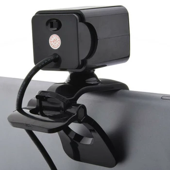 

1080P Clip Type For Computer PC USB ABS HD Durable Rotatable Practical Night Vision Webcam With Microphone 4 Led