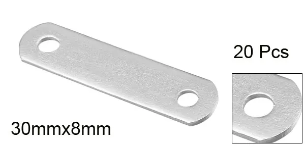 30mmx8mm 20 pcs Uxcell 2-50 шт 22 мм x 8 мм пластинки для ремонта плоская фиксация Mending угловая Скоба скобки разъем 30 мм x 8 мм 34 мм x 10 мм 48 мм x 15 мм - Цвет: 30mmx8mm 20 pcs