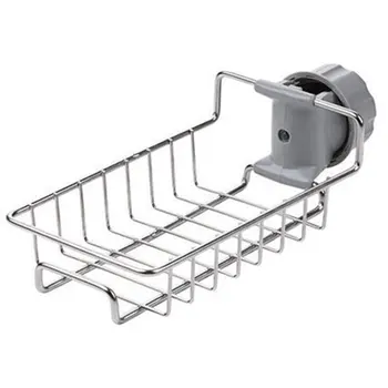 

Stainless Steel Faucet Storage Racks Adjustable Sink Rag Sponge Draining Rack Kitchen Bathroom Soap Storage Holders Shelves
