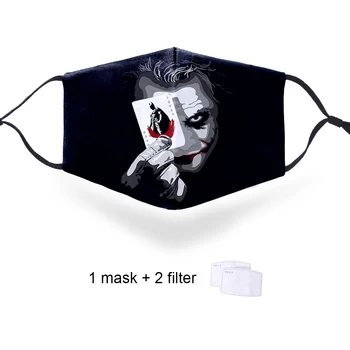 

Unisex Fashion The Joker Print Masks 2020 Mens Protective PM2.5 Filter Masks Dust-proof Protective 3D Women proof Flu Mask