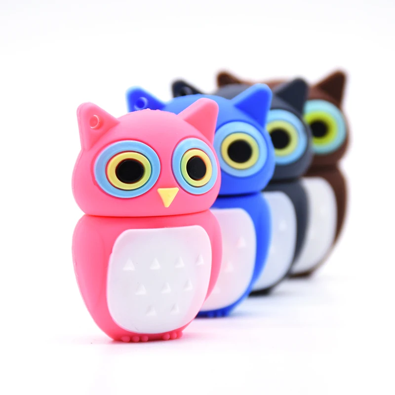 

new cute cartoon USB flash drive 64GB 128GB animal pen drive 4GB 8GB 16GB 32GB owl memory stick 256GB pendrive u stick gift