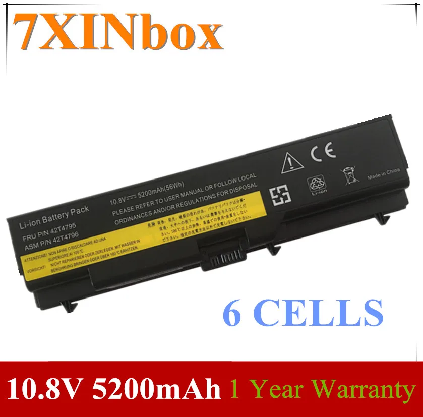 7XINbox Батарея 42T4737 42T4753 42T4757 для lenovo ThinkPad T410 T410i T420 T510 T510i T520 T520i W510 W520 51J0499 57Y4185