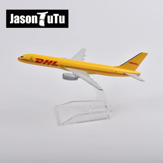 JASON TUTU 16cm DHL Boeing 757 Airplane Model Plane Model Aircraft Diecast Metal 1/400 Scale Gift Factory Wholesale Dropshipping 1