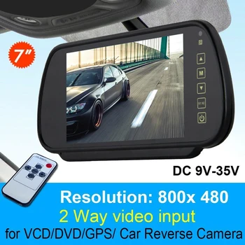 

Mayitr 1set 7" LCD TFT Color Mirror Monitor Touch Screen Remote Control For Car Bus Rearview Reverse Camera