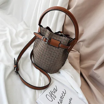 

New texture small bag women 2020 Messenger Bag Fashion Bucket Bag