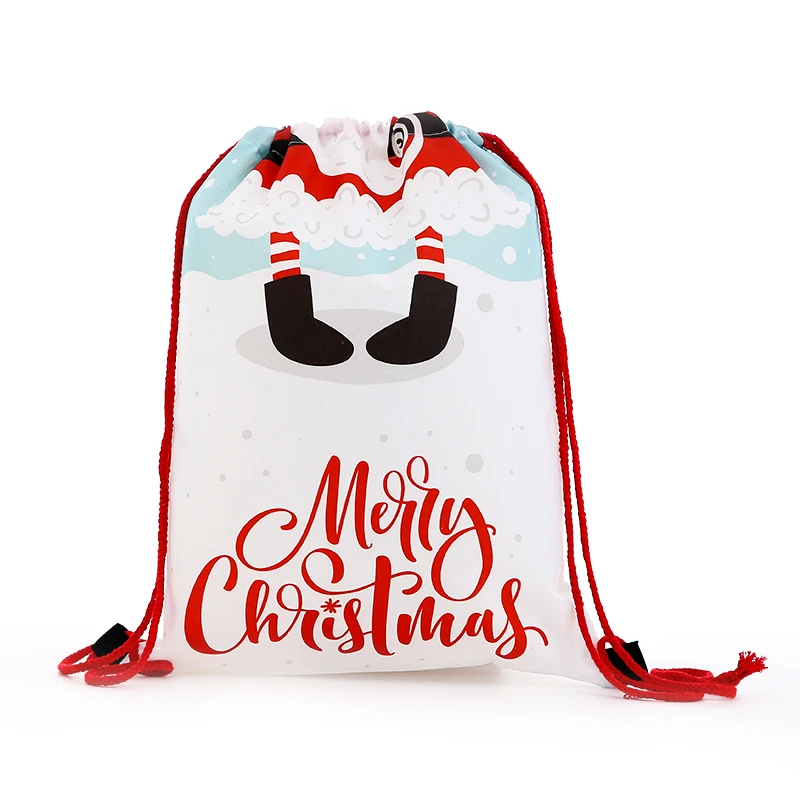 GC-2 new backpack fashion Women mini drawstring Christmas Backpack 3D printing travel softback bags men mochila drawstring bag Girs - Цвет: GC-2