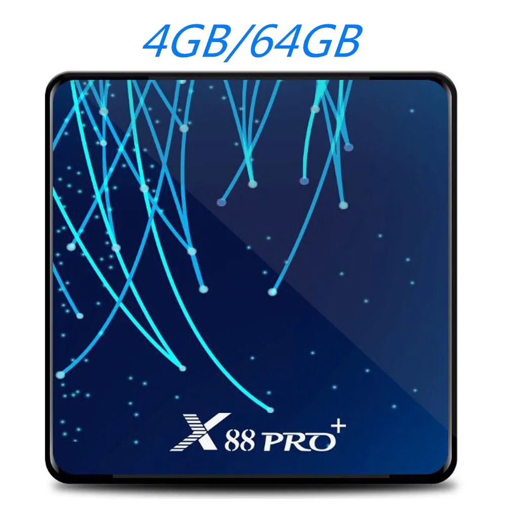 10 шт./лот X88 PRO Plus Android 9,0 Смарт ТВ приставка 4K ТВ приставка RK3368 PRO Восьмиядерный 4 Гб ОЗУ 128 Гб 64 Гб ПЗУ 5G Wifi H.265 X88PRO - Цвет: X88 Pro Plus 4G 64G