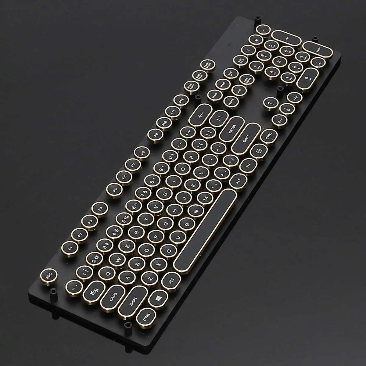 

87/104 KeyCaps Mechanical Keyboard Gaming Keyboard ABS Round Plated Retro Circular Keycap for Keycap Set