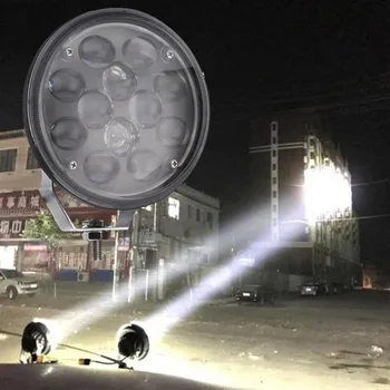 

12LED 60W Work Light 12V24V Car LED Spotlight lamp Round Auto Truck Off Road Roof Ledbar Offroad Projector headlight Searchlight