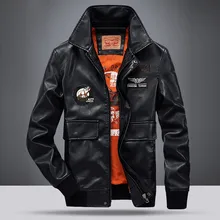 Модная мужская Осенняя зимняя однотонная черная верхняя одежда, куртка, теплое пальто, верхняя одежда, искусственная кожа, стоячий воротник, молния, карманы, мотоциклетные Топы