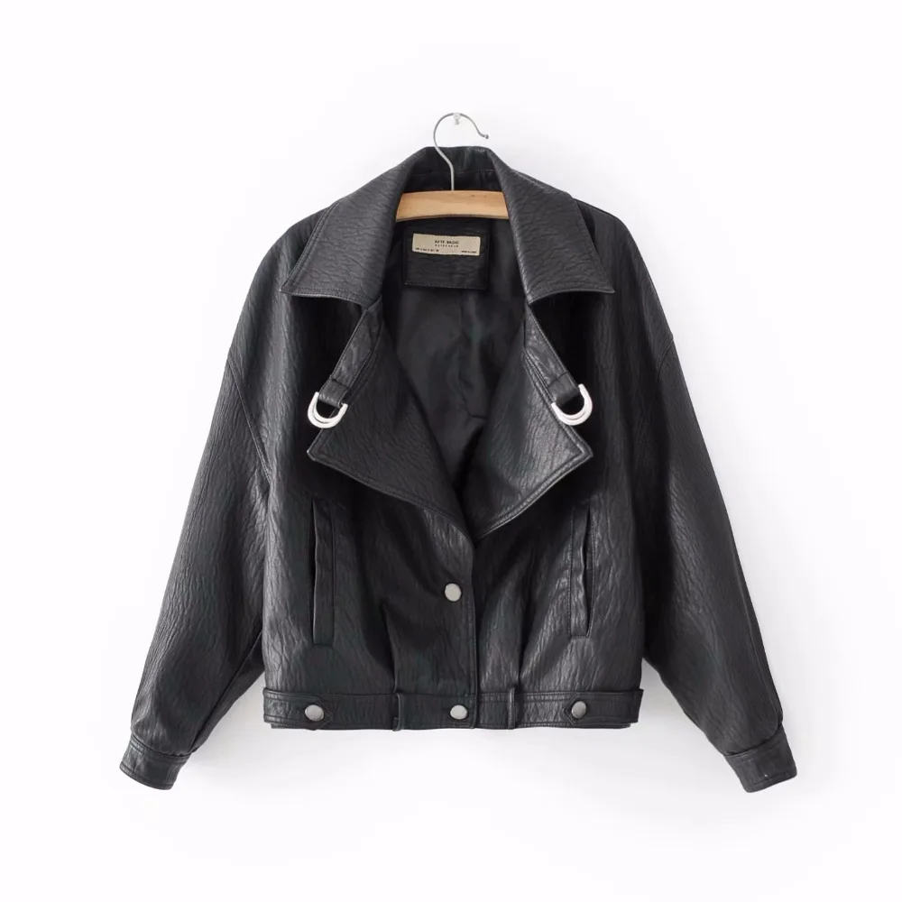 

Красивая модная женская элегантная байкерская куртка из искусственной кожи на молнии красная черная облегающая женская куртка повседневная брендовая мотоциклетная кожаная куртка