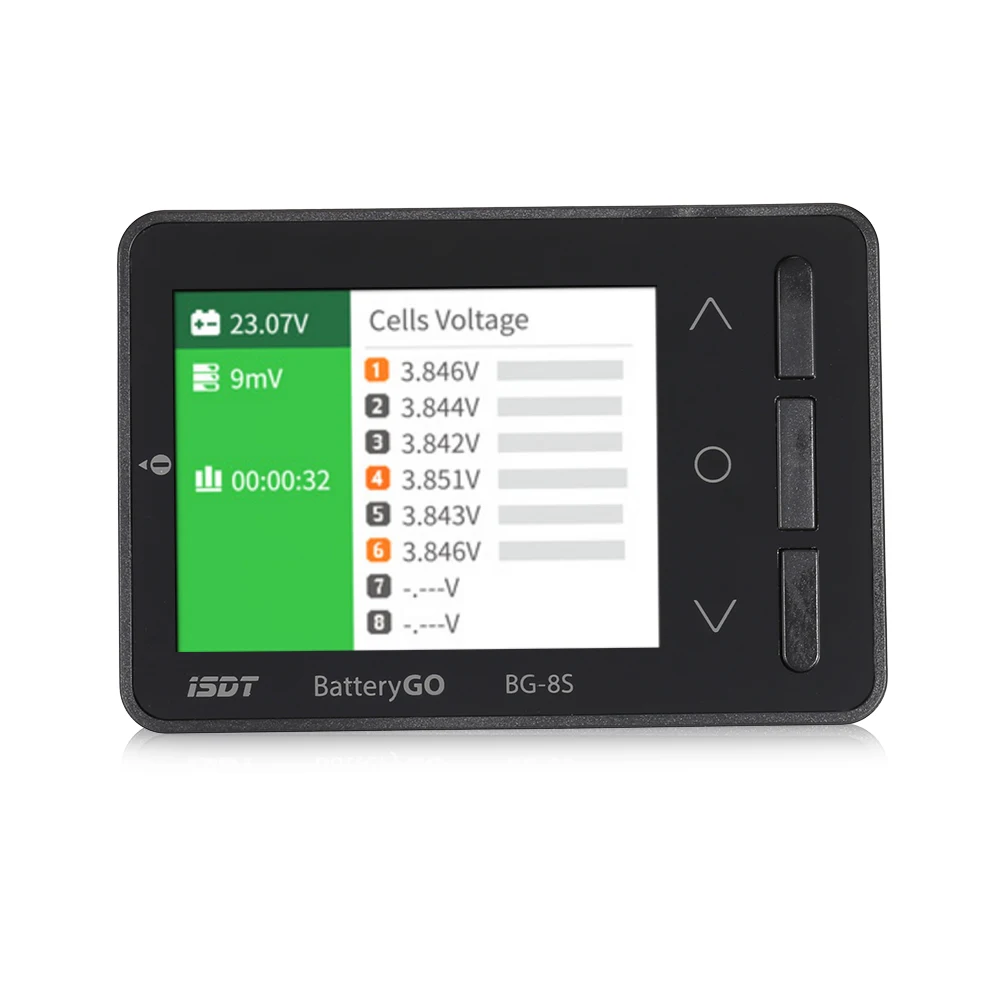 

8S Color Display Dual Support BattGO Smart Battery Checker for LiHv LiPo LiFe NiMH NiCd Battery RC Drone Model Part