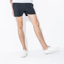New Fashion Men's Casual Shorts Daily Home Outdoor Joggers Sweat Shorts Stripe Cotton Breathable High Quality Street Male Pants