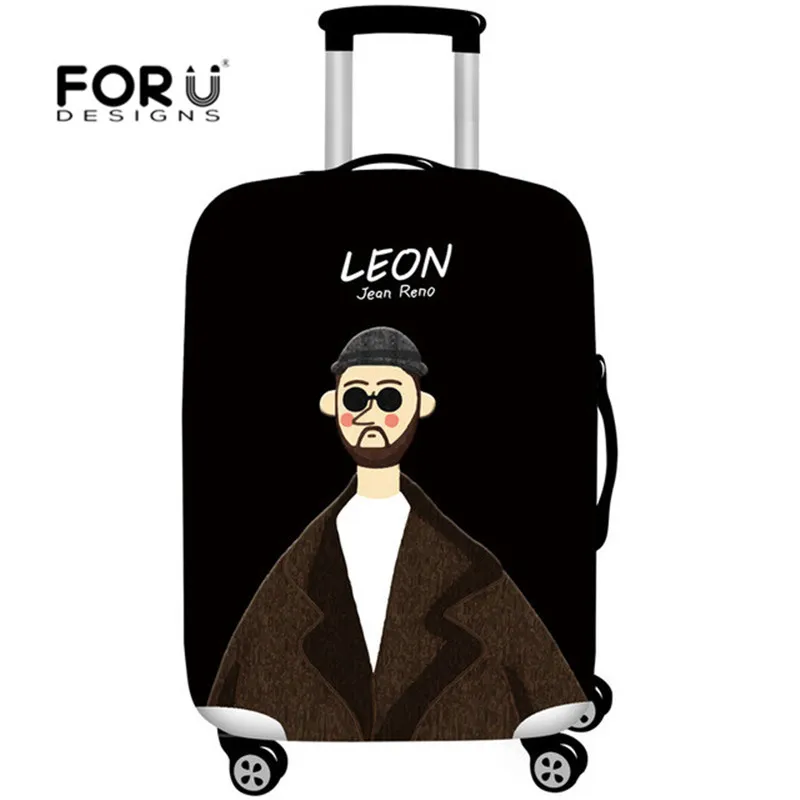 FORUDESIGNS Leon Matilda мультяшный багажный чехол для путешествий, Эластичный Защитный чехол для багажника, подходит для чемодана 19 ''-32'' дюймов - Цвет: QC043
