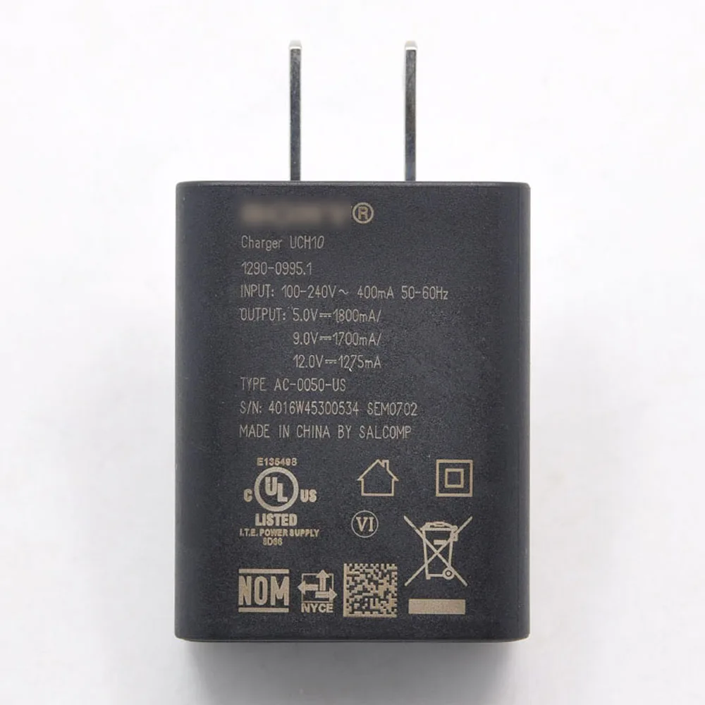 Оригинальное подходящее зарядное устройство для Sony UCH10 XZ XZP XZS Быстрая зарядка QC2.0