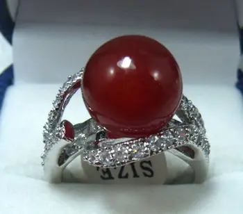 

Noblest 10mm red jade ring(#6,7,8,9 ) free shipping