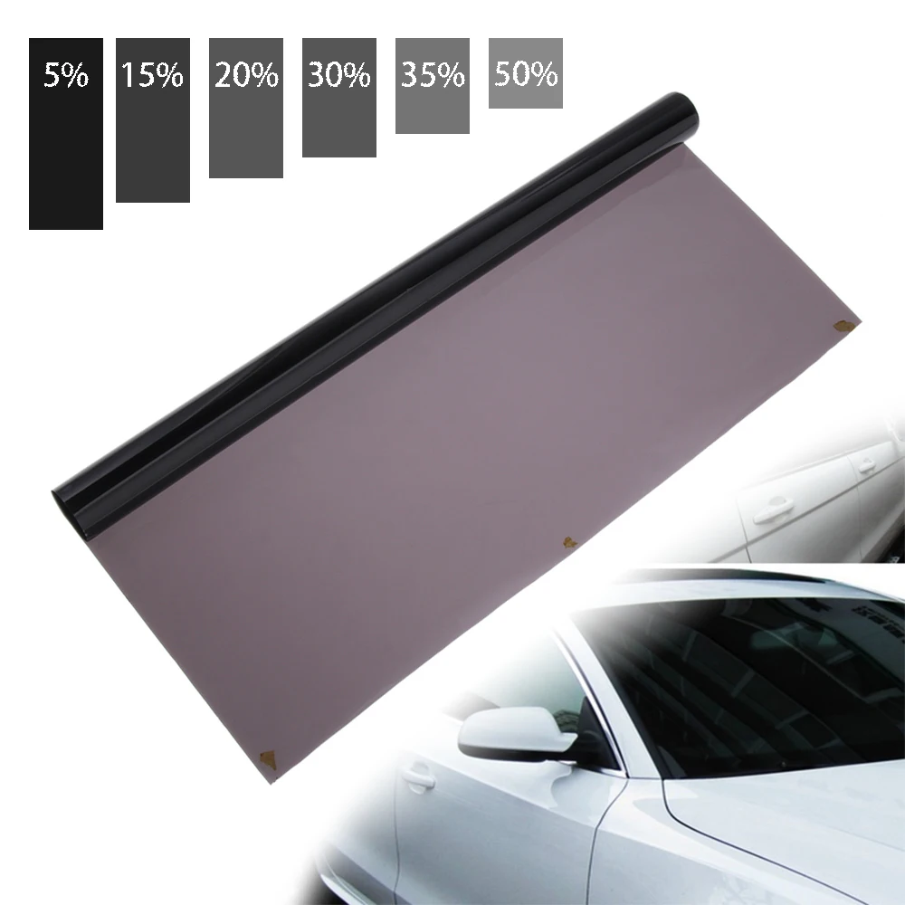 

VLT Black Car Window Tint Tinting Film Roll Auto Home Window Glass Summer Solar UV Protector Sticker Films 100/300/600*50CM