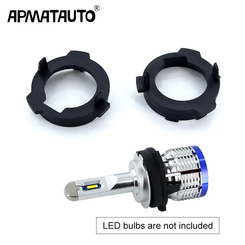 2pcs H7 Led Headlight Bulb Holder Adapter Lamp Base For Vw Polo Lavida 