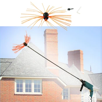 

Aluminum Chimney Power Sweeping Brush Cleaning Rotary Sweep DIY Set Flexible