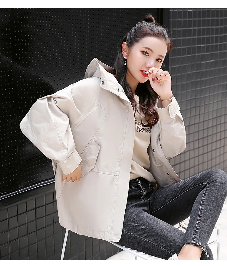 Осенний корейский стиль модный Свободный Повседневный BF Harajuku Тренч Женский Naist модный