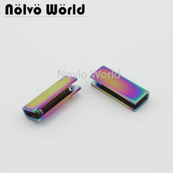 

5 pieces, 25mm 1", rainbow metal side clip buckle garment belts handbag chain clip with screws diy hardware accessories