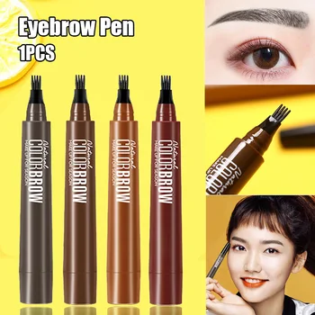 

4 Points Eyebrow Pen Waterproof Fork Tip Long Last Sweat-proof Eyebrow Pencil WH998