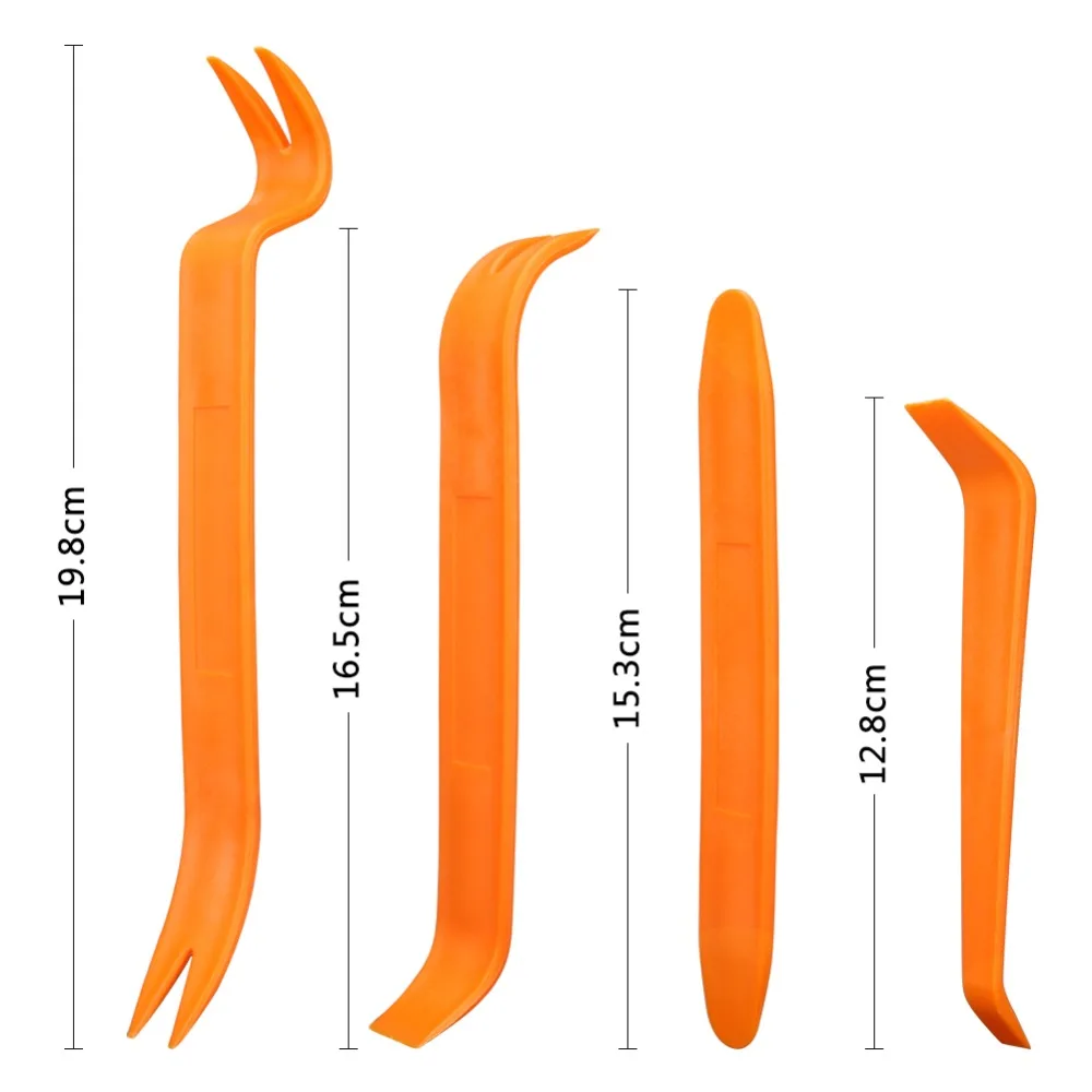 4 шт. инструмент для удаления пластиковой отделки Авто Приборная панель автомобиля панель двери Аудио Удаление установщик Клип Ремонт Прай Набор инструментов для Honda Toyota