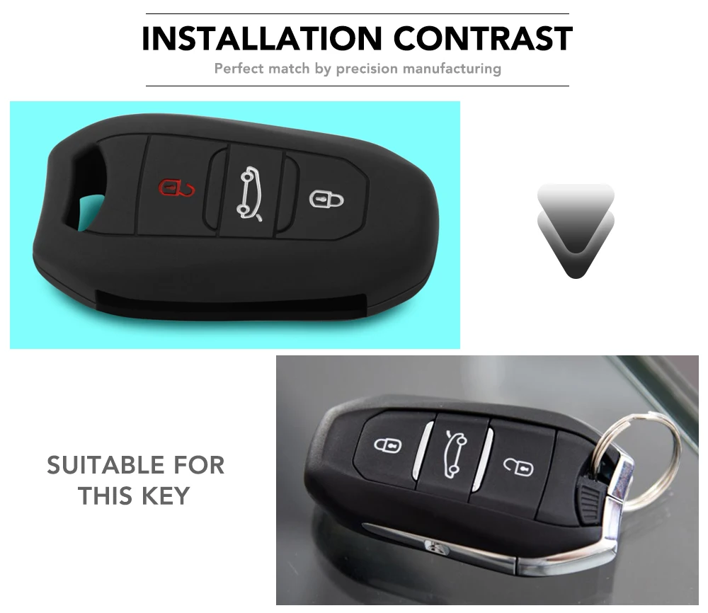 Кожаный силикон флип-ключ для автомобиля крышка для Citroen C4 кактус C5 C3 C4L для peugeot 508 301 2008 3008 408 Сумка-Футляр для ключей держатель