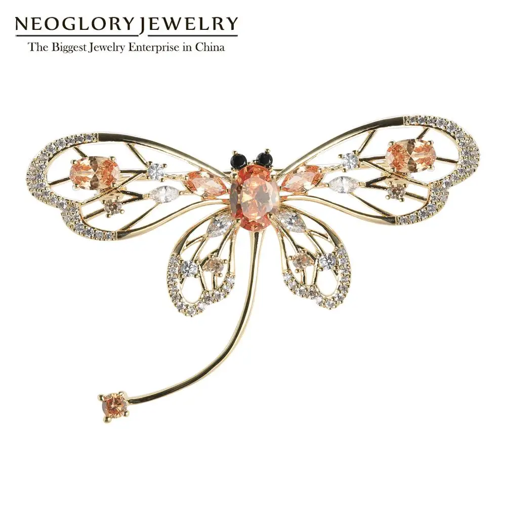 

Neoglory Cute High Quality Cubic Zircon Butterfly Brooches For Women 2020 Fashion Jewelry For Party Gift For Girlfriend