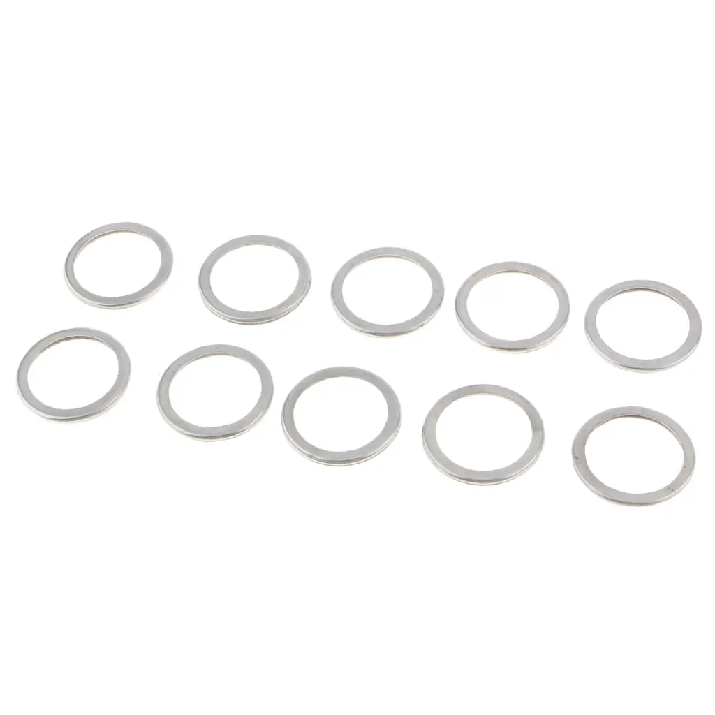 10PCS M20 Aluminum Oil Crush Washers/Drain Plug Gaskets Compatible with Subaru 11126- AA000, Silver