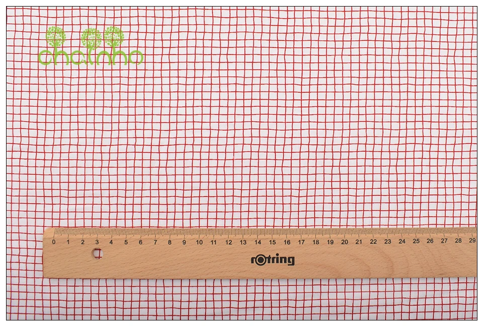 Chainho, красная и белая Геометрическая серия, саржевая хлопковая ткань с принтом, Лоскутная Одежда для рукоделия, швейная одежда для малышей и детей
