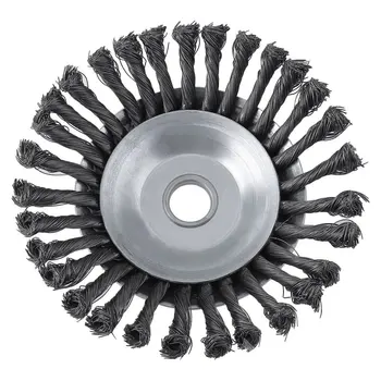 

New Durable Weed Brush Rotary Joint Twist Knot Steel Wire Wheel Brush Disc 25.4x200mm Landscaping Cutting Irrigation