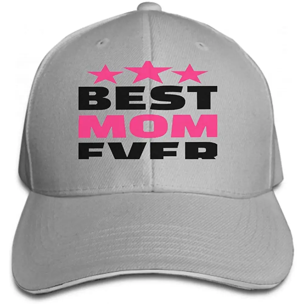 Мужская бейсбольная Кепка s модная Регулируемая Сэндвич Кепка Лучшая Мама когда-либо семья рисунок серый