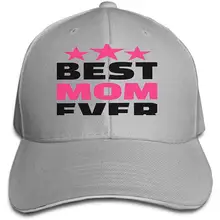 Мужская бейсбольная Кепка s модная Регулируемая Сэндвич Кепка Лучшая Мама когда-либо семья рисунок серый