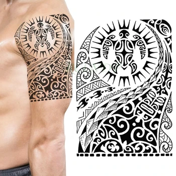 

Waterproof Temporary Tattoo Stickers on Body Tribal Totem Fake Tatto Flash Tatoo Back Leg Arm belly big size for Women Men girl