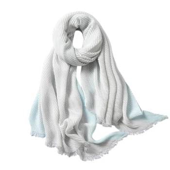 

Solid Women Scarf Crinkle Hijabs for Lady Fold Shawls and Wraps Winter Lady Headband Neck Warm Scarves Foulard