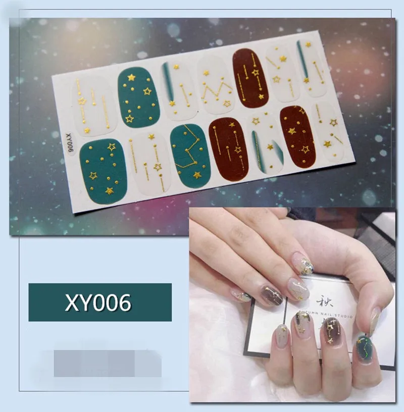 Monja Nail Art DIY Decals Manicure Decoration Star Design Decoration Manicure Tips Foil Adhesive Wraps nail stickers