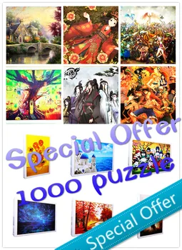 

Original packaging 1000 Pieces Adult Puzzle Kids Jigsaw Landscape Educational Toys For Children animation pairing Puzzles Gift