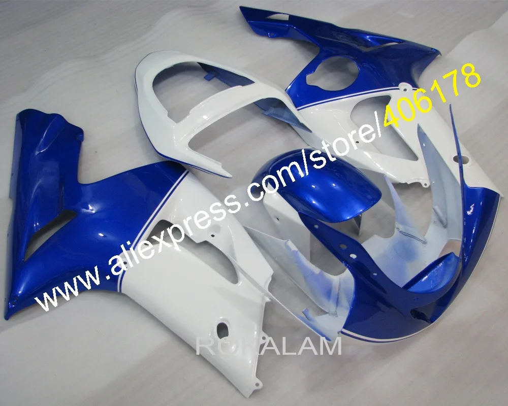 Обтекатели для Kawasaki Ninja ZX6R детали 03 04 636 2003 2004 синие и белые комплекты обтекателей