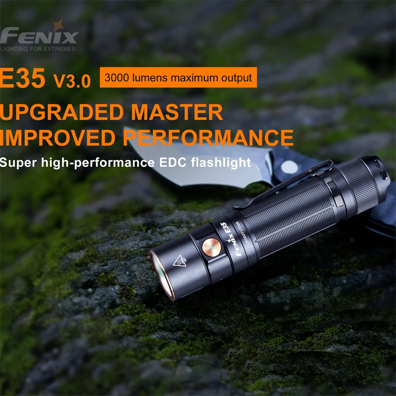 Новый светодиодный фонарик Fenix E35 V3.0 3000 люмен в комплекте с одним аккумулятором