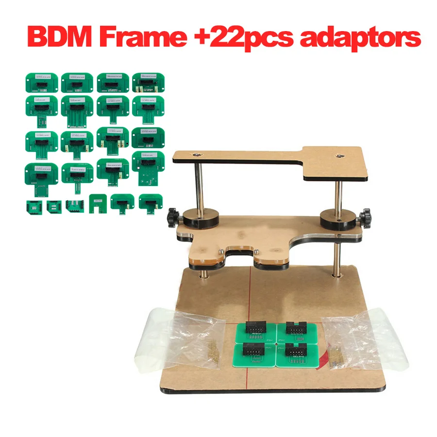 LED BDM Frame For KTAG KESS LED BDM Frame With 22PCS Adapter Full Sets OBDII ECU Progammer LED BDM Frame with 4pcs Probe Pens auto battery charger Code Readers & Scanning Tools