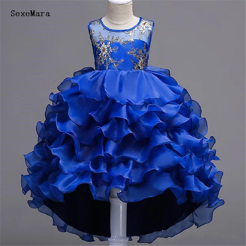 royal blue and gold flower girl dresses